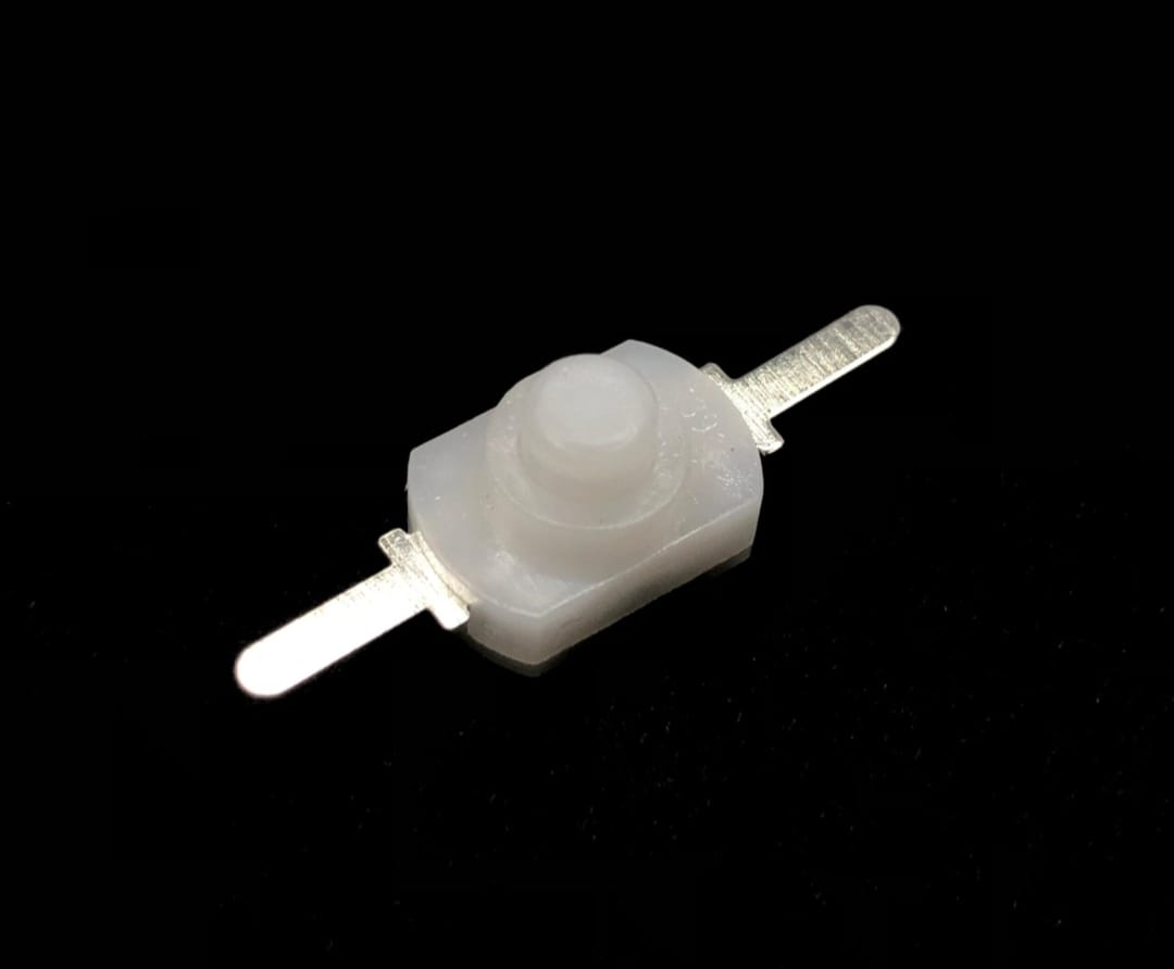 [Type-2] Mini Push Switch On / Of f Self Locking - White