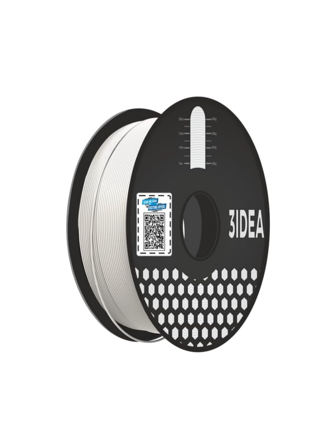 3IDEA Premium PLA White 3D Printer Filament 1.75mm Dimensional Accuracy +/- 0.03mm Gross Weight- 1 K