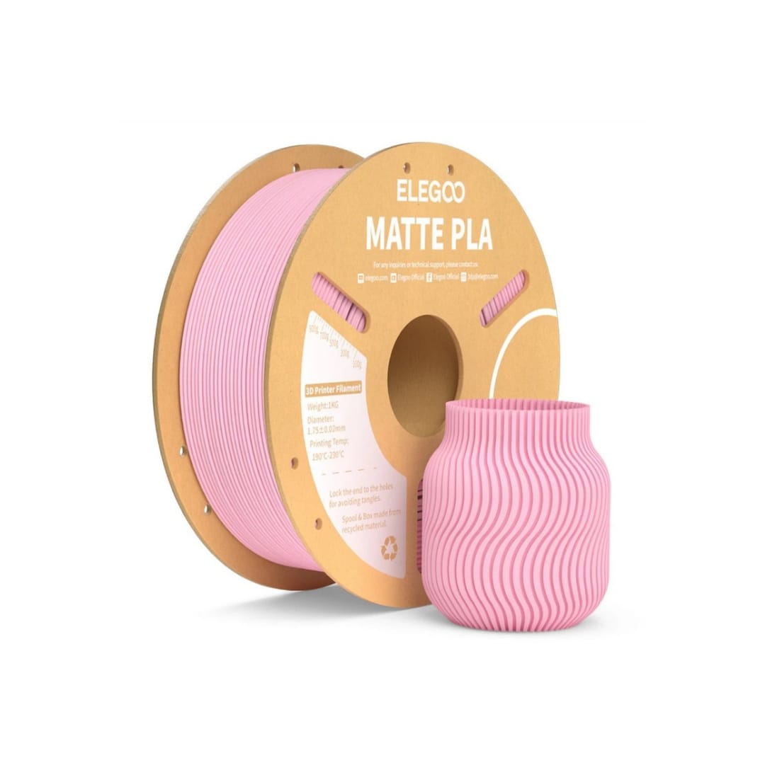 ELEGOO PLA Plus Filament 1.75mm Pink 1KG, PLA+ Tougher and Stronger 3D Printer Filament Pro Dimensio